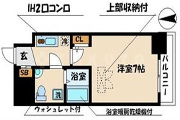 アドバンス心斎橋ラシュレの物件間取画像